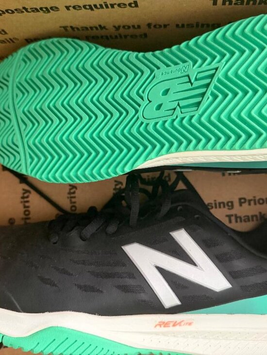 NEW BALANCE 796 PADEL 2E MCH796PA TENNIS SHOES BLACK/GREEN MEN\'S SIZE:8.5 NEW